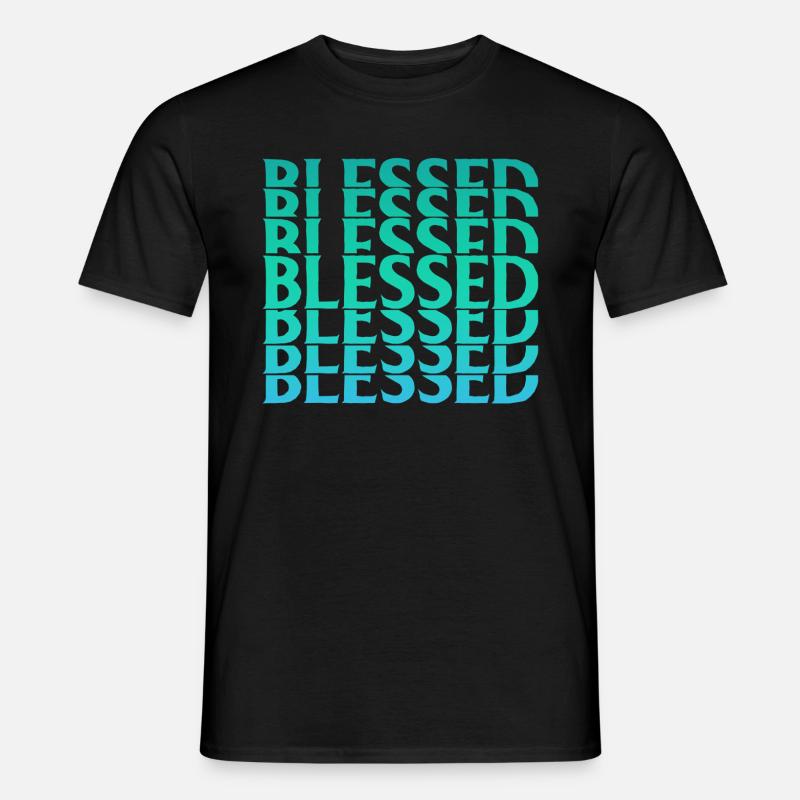 Gesegnet - Männer T-Shirt - Schwarz
