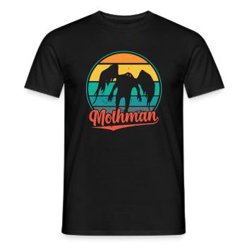 Mothman with moth - Men's T-Shirt - black - Front - AI Model Male 178 light (178cm)