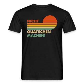 Nicht Quatschen, Machen! Spruch, Motivation, Fun - Männer T-Shirt - Schwarz - Vorne - AI Model Male 178 light (178cm)