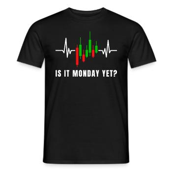 Is it Money Yet funny Trading Quotes Trader - Men's T-Shirt - black - Front - AI Model Male 178 light (178cm)