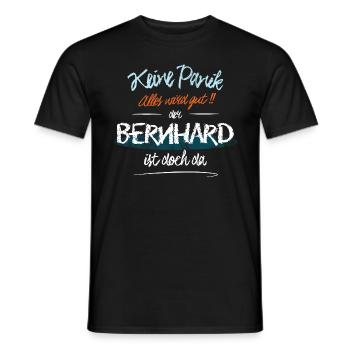 Bernhard - Keine Panik. Alles wird gut - Männer T-Shirt - Schwarz - Vorne - AI Model Male 178 light (178cm)