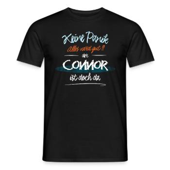 Connor - Keine Panik. Alles wird gut - Männer T-Shirt - Schwarz - Vorne - AI Model Male 178 light (178cm)