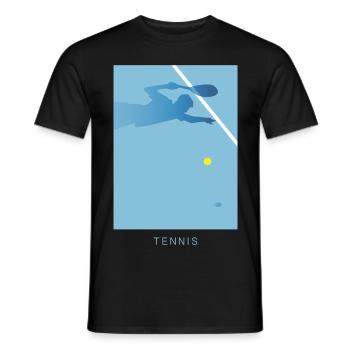 Tennis Art - T-shirt homme - noir - Devant - AI Model Male 178 light (178cm)