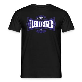 ELEKTRIKER Handwerk+Zunftwappen - Männer T-Shirt - Schwarz - Vorne - AI Model Male 178 light (178cm)
