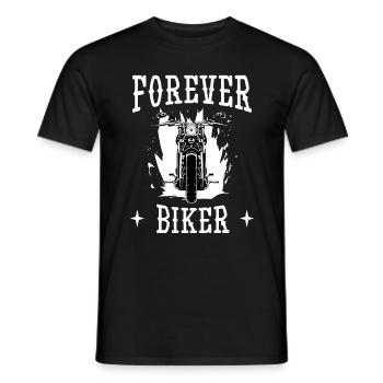 Forever Biker Motorrad Sprüche - Männer T-Shirt - Schwarz - Vorne - AI Model Male 178 light (178cm)