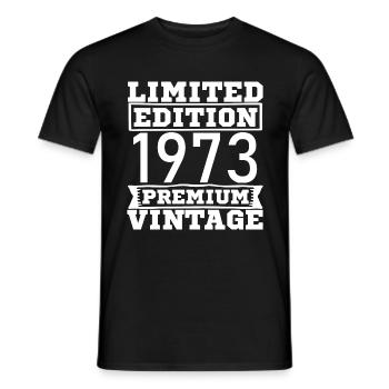 Vintage Limited Edition 50 Years Born in 1973 - Männer T-Shirt - Schwarz - Vorne - AI Model Male 178 light (178cm)
