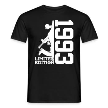 LIMITED EDITION 1993 TISCHLER 33. GEBURTSTAG - Männer T-Shirt - Schwarz - Vorne - AI Model Male 178 light (178cm)