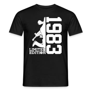 LIMITED EDITION 1983 TISCHLER 43. GEBURTSTAG - Männer T-Shirt - Schwarz - Vorne - AI Model Male 178 light (178cm)