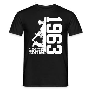 LIMITED EDITION 1963 TISCHLER 63. GEBURTSTAG - Männer T-Shirt - Schwarz - Vorne - AI Model Male 178 light (178cm)