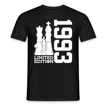 33. GEBURTSTAG SCHACH LIMITED EDITION 1993 - Männer T-Shirt - Schwarz - Vorne - AI Model Male 178 light (178cm)