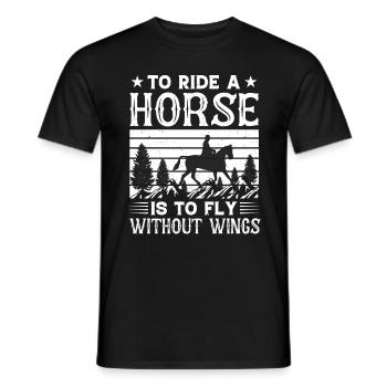 Pour monter A Horse Citations drôles - T-shirt homme - noir - Devant - AI Model Male 178 light (178cm)