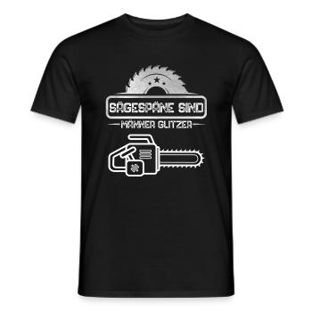Sägespäne sind Männer Glitzer lustiger Holz Spruch - Männer T-Shirt - Schwarz - Vorne - AI Model Male 178 light (178cm)
