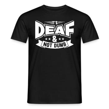 Langue des signes sourde Fierté sourde - T-shirt homme - noir - Devant - AI Model Male 178 light (178cm)