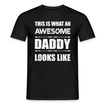 This is what an best Daddy looks like best Father - Men's T-Shirt - black - Front - AI Model Male 178 light (178cm)