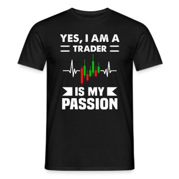 Yes Im A Trader is my Passion Trading - Männer T-Shirt - Schwarz - Vorne - AI Model Male 178 light (178cm)
