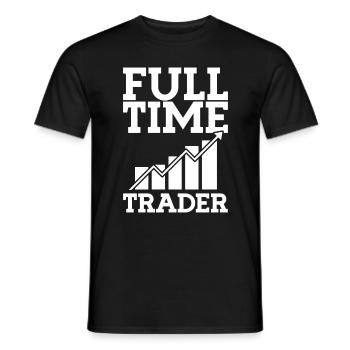 Le diagramme des graphiques de trading de traders à temps plein Actions - T-shirt homme - noir - Devant - AI Model Male 178 light (178cm)