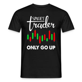 Smart Trader Trading Stock Trader only go up - Männer T-Shirt - Schwarz - Vorne - AI Model Male 178 light (178cm)