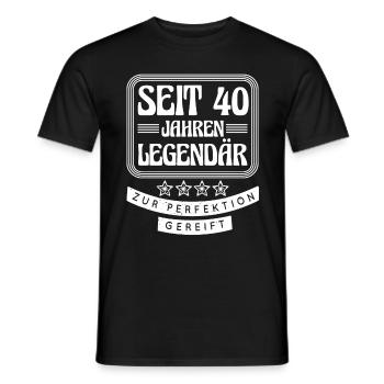 Legendär Seit 40 Jahren Geburtstag 40 Jubiläum - Männer T-Shirt - Schwarz - Vorne - AI Model Male 178 light (178cm)