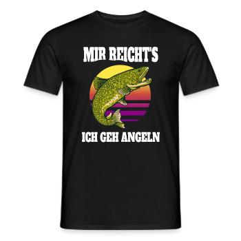 Lustige Angler Sprüche Mir reichts ich gehe Angeln - Männer T-Shirt - Schwarz - Vorne - AI Model Male 178 light (178cm)