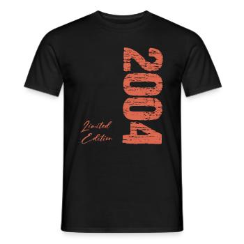 Geboren im Jahr 2004 Limited Edition Jahrgang 2004 - Männer T-Shirt - Schwarz - Vorne - AI Model Male 178 light (178cm)