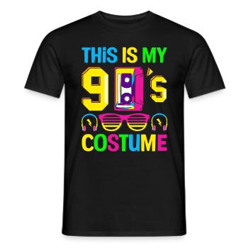 C’est mon costume de fête des années quatre-vingt-dix des années 90 - T-shirt homme - noir - Devant - AI Model Male 178 light (178cm)