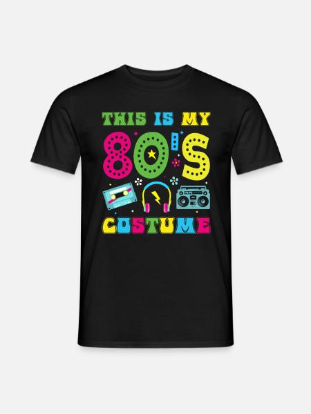 This is my 80s Costume funny 80s Party - Männer T-Shirt - Schwarz