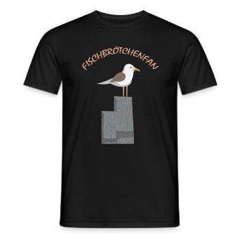 Fischbrötchen Fan die Möwe - Männer T-Shirt - Schwarz - Vorne - AI Model Male 178 light (178cm)