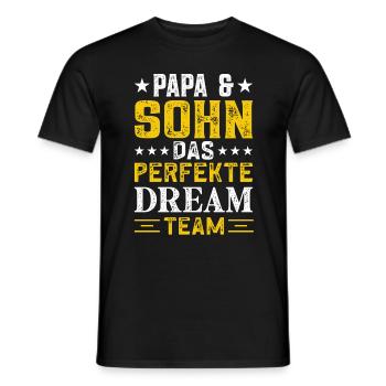 Vater und Sohn das perfekte Team Papa und Sohn - Männer T-Shirt - Schwarz - Vorne - AI Model Male 178 light (178cm)