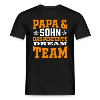 Vater und Sohn das perfekte Team Papa und Sohn - Männer T-Shirt - Schwarz - Vorne - AI Model Male 178 light (178cm)