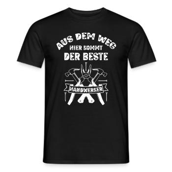 Aus dem Weg hier kommt der beste Handwerker - Männer T-Shirt - Schwarz - Vorne - AI Model Male 178 light (178cm)