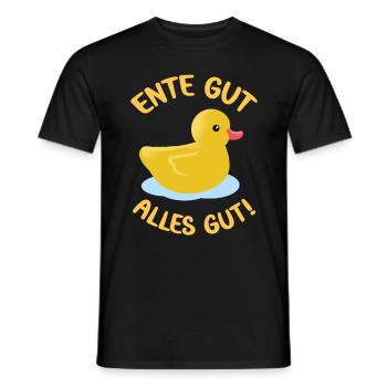 Ente gut alles gut lustige Enten Sprüche süße Ente - Männer T-Shirt - Schwarz - Vorne - AI Model Male 178 light (178cm)