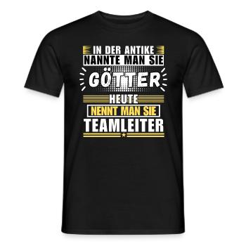 Dieux dans l'Antiquité. Aujourd'hui chef d'équipe - T-shirt homme - noir - Devant - AI Model Male 178 light (178cm)