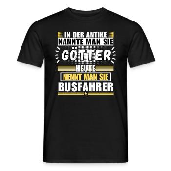Gods in antiquity. Today bus driver - Men's T-Shirt - black - Front - AI Model Male 178 light (178cm)