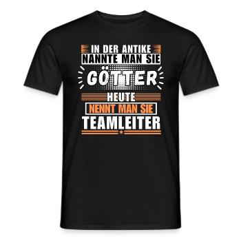 Les dieux dans l’Antiquité. Aujourd’hui, chef d’équipe - T-shirt homme - noir - Devant - AI Model Male 178 light (178cm)