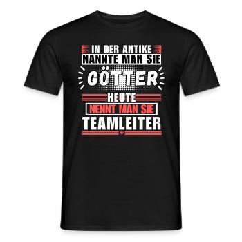 Les dieux dans l’Antiquité. Aujourd’hui, chef d’équipe - T-shirt homme - noir - Devant - AI Model Male 178 light (178cm)