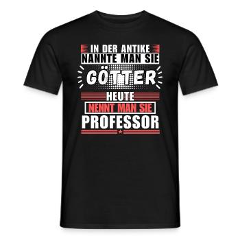 Les dieux dans l’Antiquité. Aujourd’hui professeur - T-shirt homme - noir - Devant - AI Model Male 178 light (178cm)