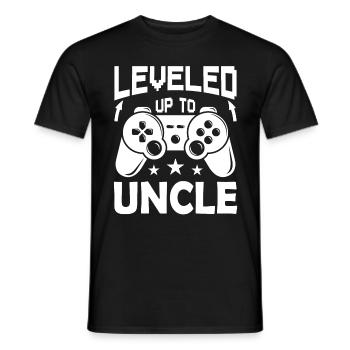 Leveled Up to Uncle for Gamer funny Uncles Saying - Männer T-Shirt - Schwarz - Vorne - AI Model Male 178 light (178cm)