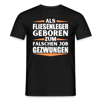 Fliesenleger im falschen Job gelandet - Männer T-Shirt - Schwarz - Vorne - AI Model Male 178 light (178cm)