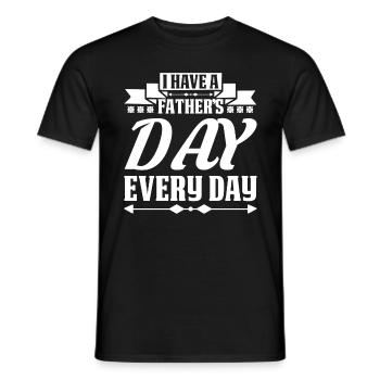 Fathers Day is Everyday funny Father Quotes - Men's T-Shirt - black - Front - AI Model Male 178 light (178cm)