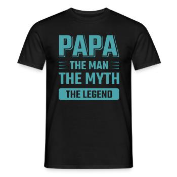 Dad A Man A Legend Funny Dad Sayings - Men's T-Shirt - black - Front - AI Model Male 178 light (178cm)