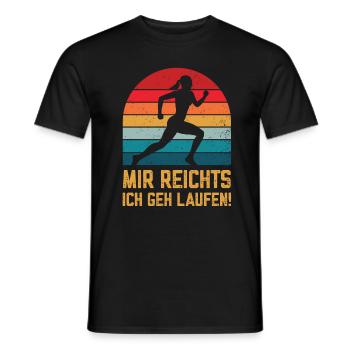 Mir reichts ich geh Laufen Sport - Männer T-Shirt - Schwarz - Vorne - AI Model Male 178 light (178cm)