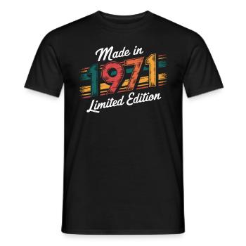 Made In 1971 Limited Edition - 54. Geburtstag - Männer T-Shirt - Schwarz - Vorne - AI Model Male 178 light (178cm)