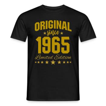 Original Since 1965 Limited Edition Birthday 60 - Männer T-Shirt - Schwarz - Vorne - AI Model Male 178 light (178cm)
