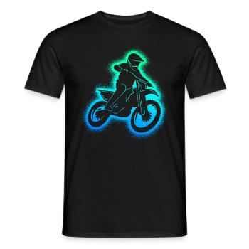 Dirt Bike Moto Dirt Bike Garçons Motocross - T-shirt homme - noir - Devant - AI Model Male 178 light (178cm)