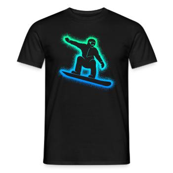 Snowboarders Snowboarding Boys Men Snowboard - Men's T-Shirt - black - Front - AI Model Male 178 light (178cm)