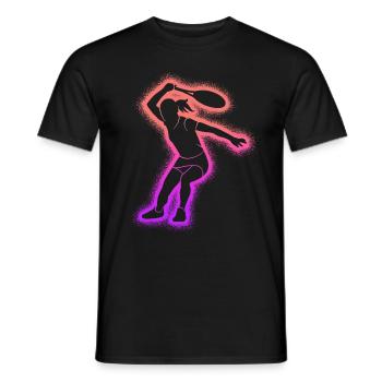 Joueur de tennis Femmes Filles Tennis Enfants - T-shirt homme - noir - Devant - AI Model Male 178 light (178cm)