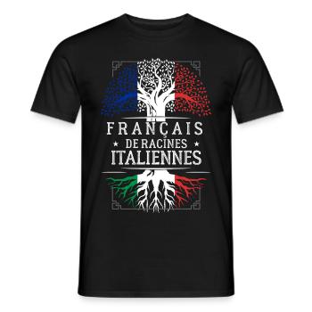 Racines Italiennes - T-shirt homme - noir - Devant - AI Model Male 178 light (178cm)