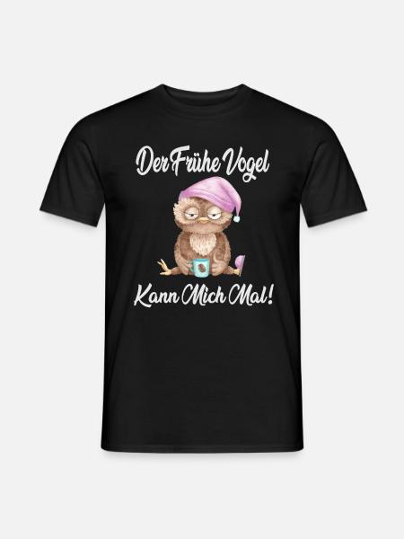 Früher Vogel - Männer T-Shirt - Schwarz