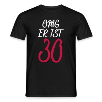 OMG 30, Geburtstag 30er Geschenk - Männer T-Shirt - Schwarz - Vorne - AI Model Male 178 light (178cm)
