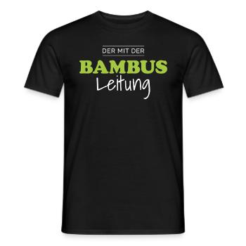Bambusleitung Lustiger Gamer Spruch Gaming Zocker - Männer T-Shirt - Schwarz - Vorne - AI Model Male 178 light (178cm)